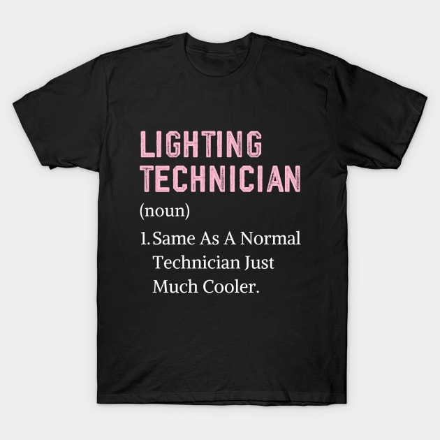 Funny lighting technician christmas women theatre lighting T-Shirt by Printopedy